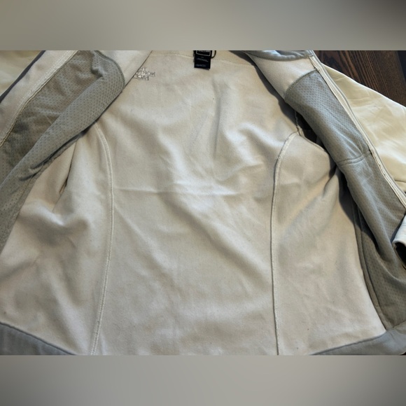 The North Face Apex Womens S Jacket cream gray full zip outdoors cozy hiking - Picture 8 of 16